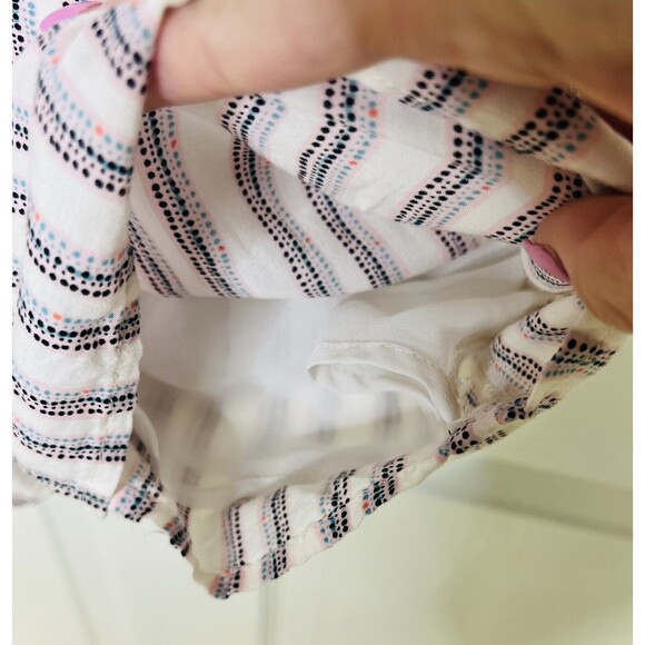 Neon Rose Size XS White Strip Jumpsuit Romper w/ Straps Line Viscose - Picture 3 of 6